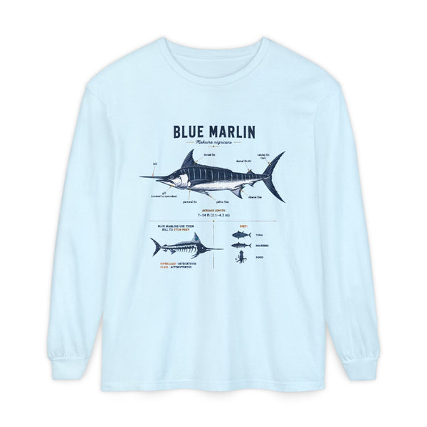 Blue Marlin Anatomy Long Sleeve Shirt