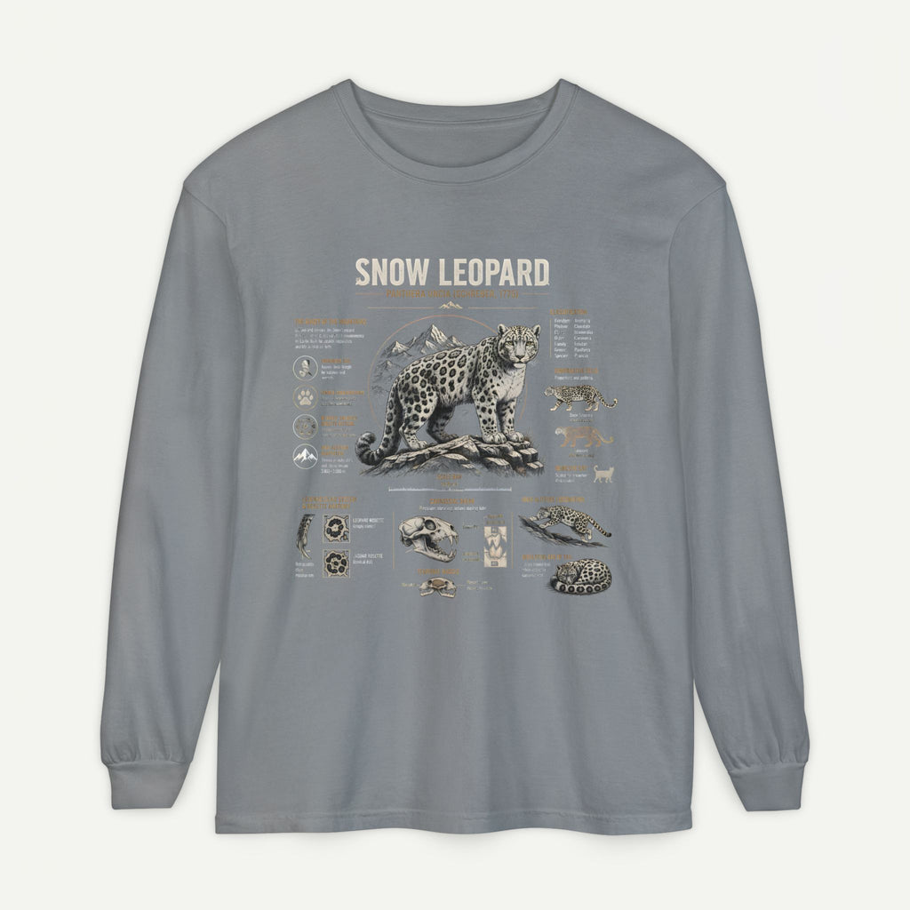 Snow Leopard Anatomy Long Sleeve Tee