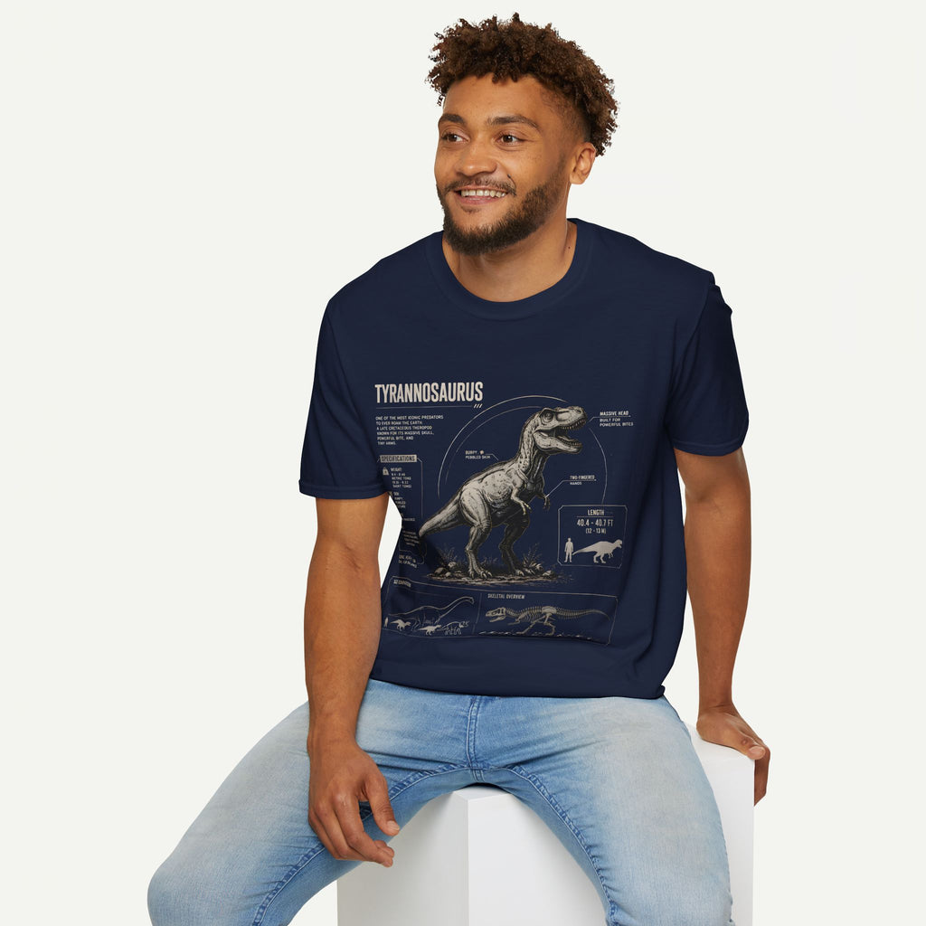 Tyrannosaurus Diagram Anatomy T-Shirt — Vintage Dino Graphic Tee