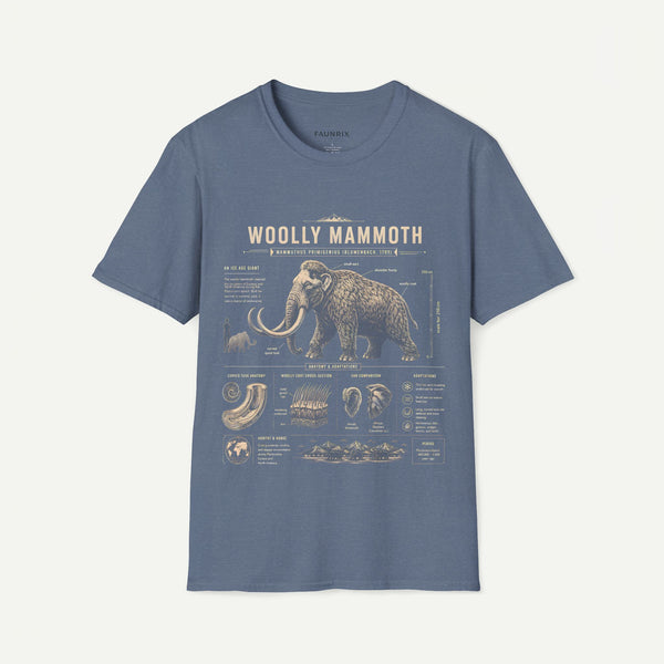 Woolly Mammoth Anatomy T-Shirt — Vintage Ice Age Graphic Tee