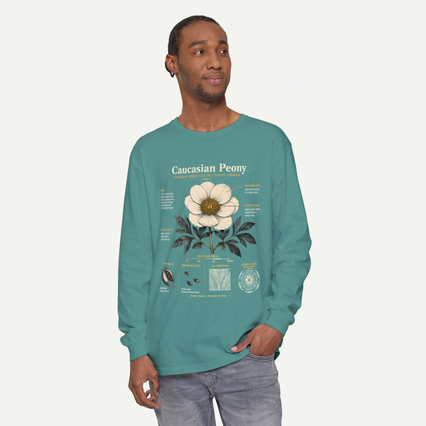 Botanical Diagram Long Sleeve Tee — Wild Rose Illustration
