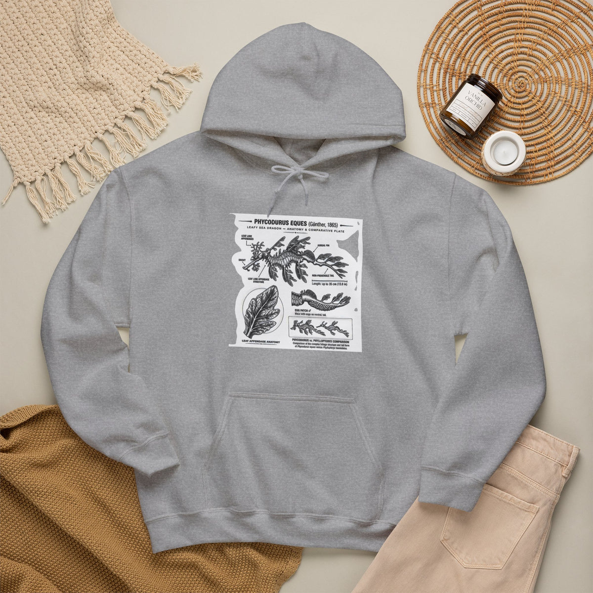 Botanical Anatomy Hoodie — Vintage Plant Diagram Sweatshirt