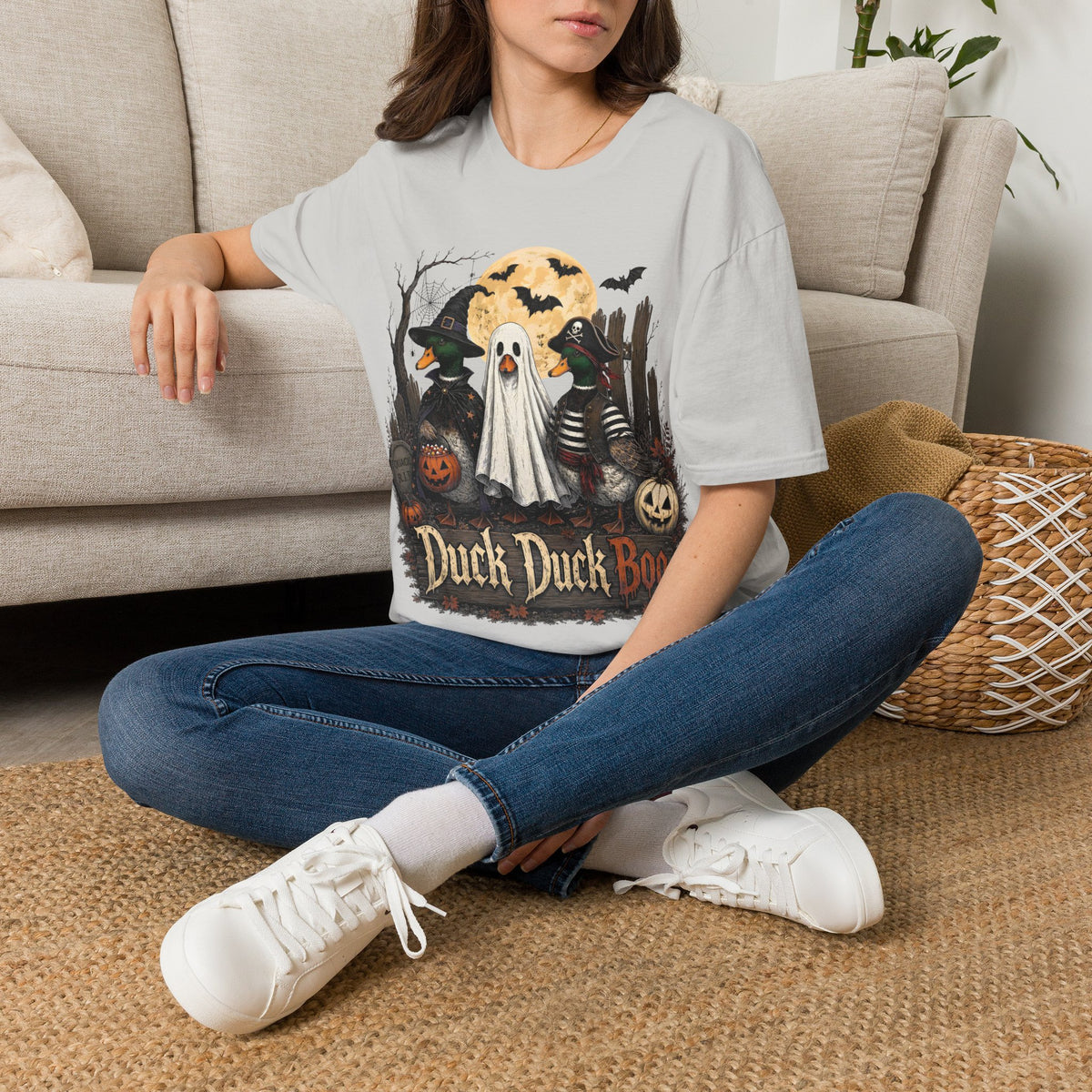 Duck Duck BOO! Halloween T-Shirt — Cute Spooky Duck Costume Tee