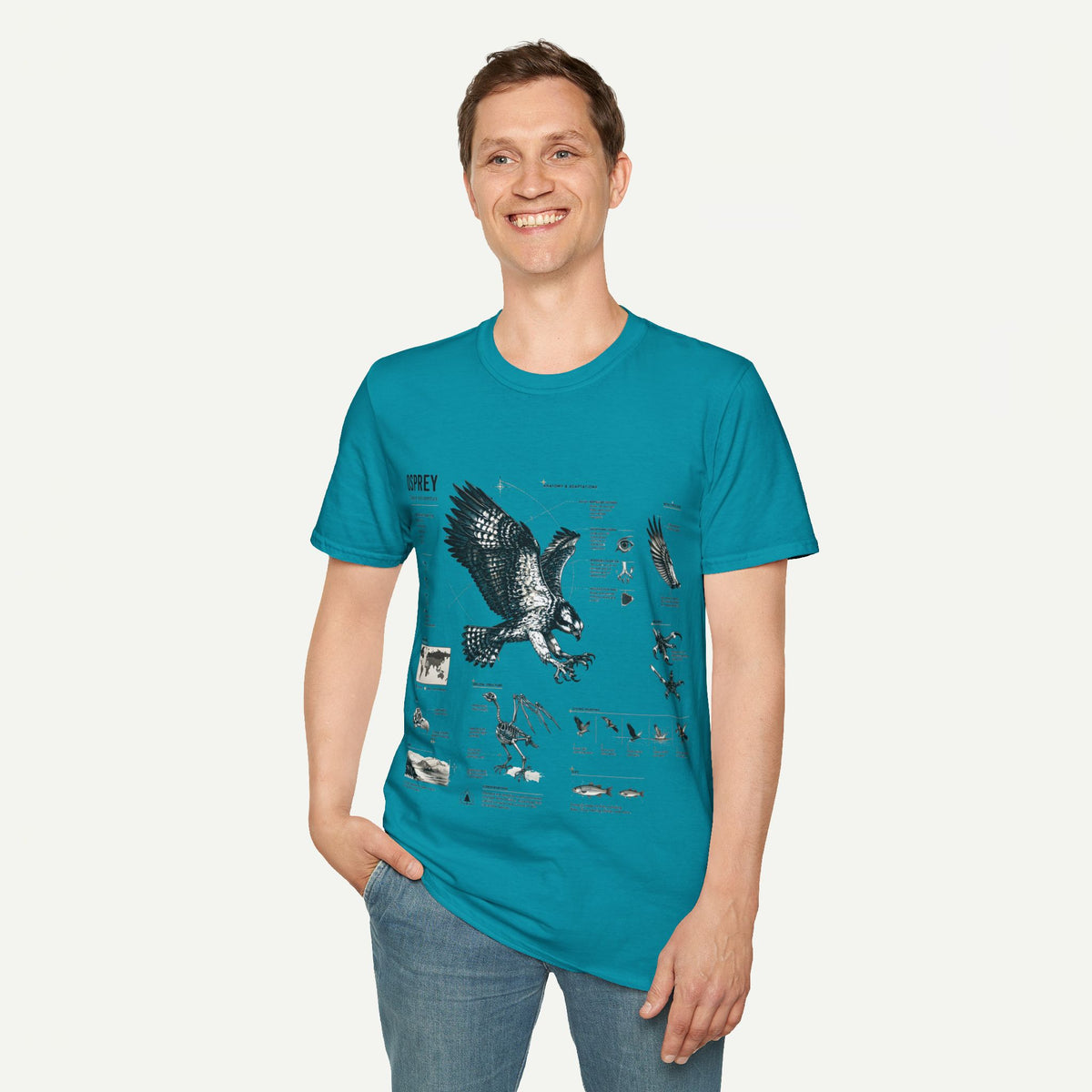 Osprey Anatomy T-Shirt — Vintage Bird Illustration Tee