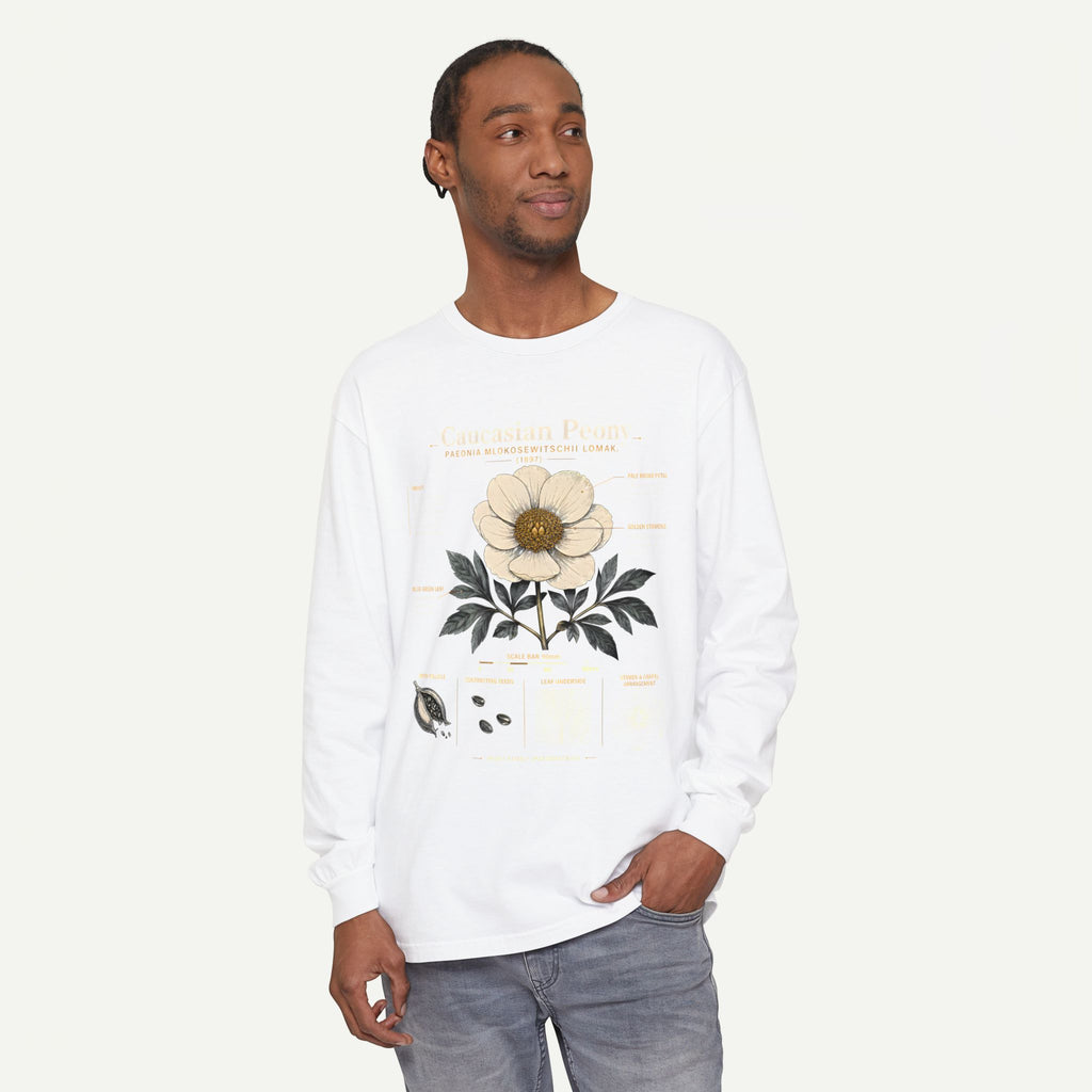 Botanical Diagram Long Sleeve Tee — Wild Rose Illustration