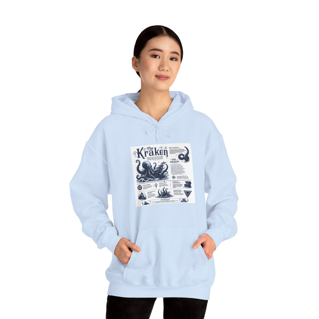 Kraken Nautical Hoodie – Vintage Sea Monster Diagram Sweatshirt