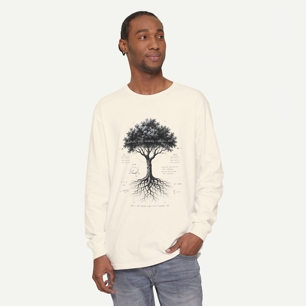 Long Sleeve T-Shirt — Botanical Tree of Life Illustration
