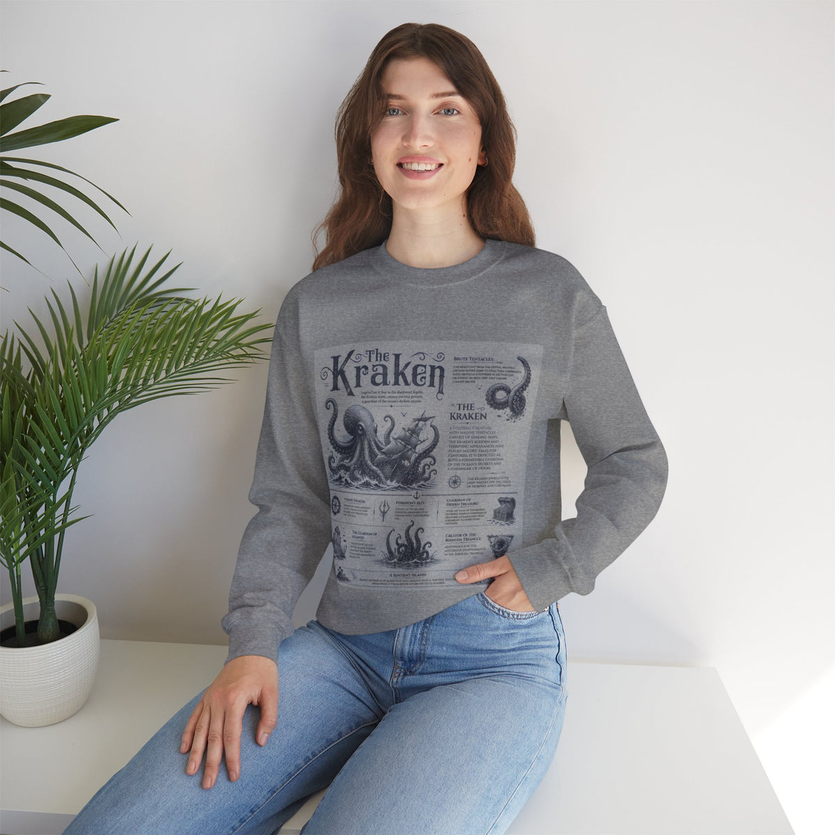 Kraken Illustration Crewneck Sweatshirt