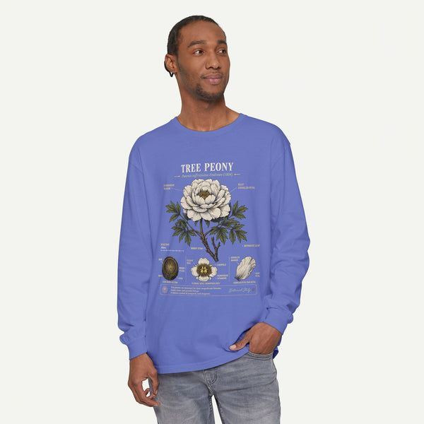 Tree Peony Illustration Long Sleeve Tee