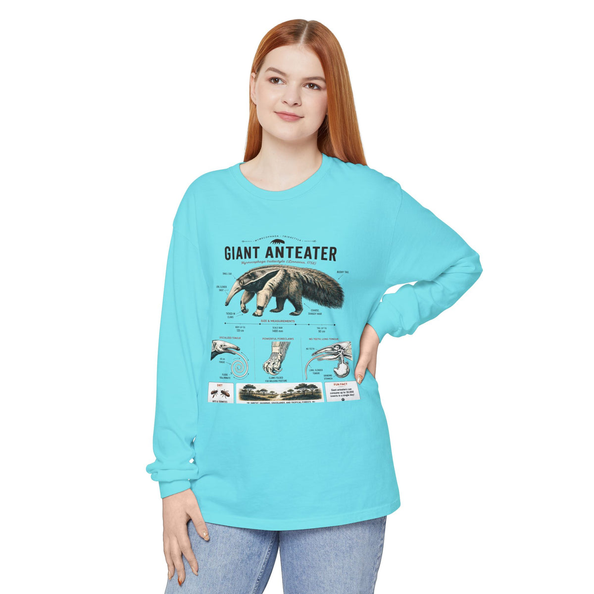 Giant Anteater Anatomy Long Sleeve Tee