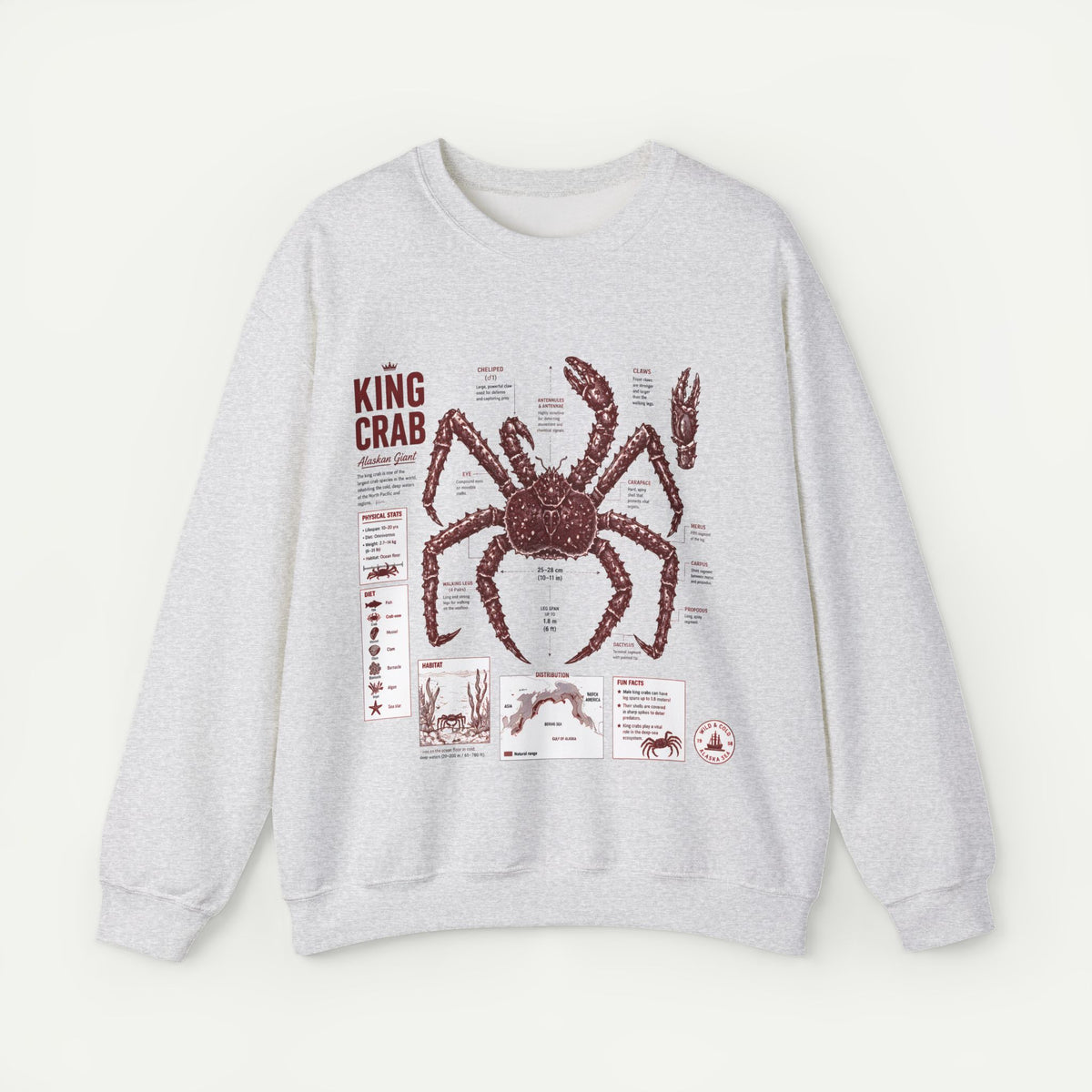 King Crab Anatomy Sweatshirt