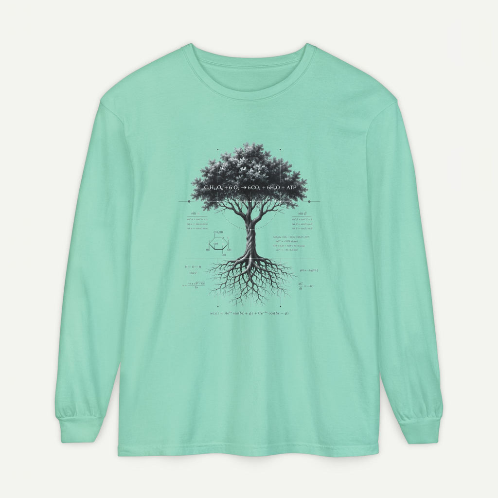 Long Sleeve T-Shirt — Botanical Tree of Life Illustration
