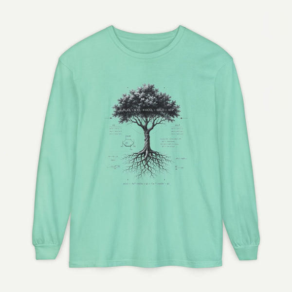 Long Sleeve T-Shirt — Botanical Tree of Life Illustration