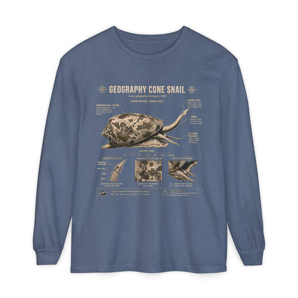 Geography Cone Snail Anatomy Long Sleeve Tee