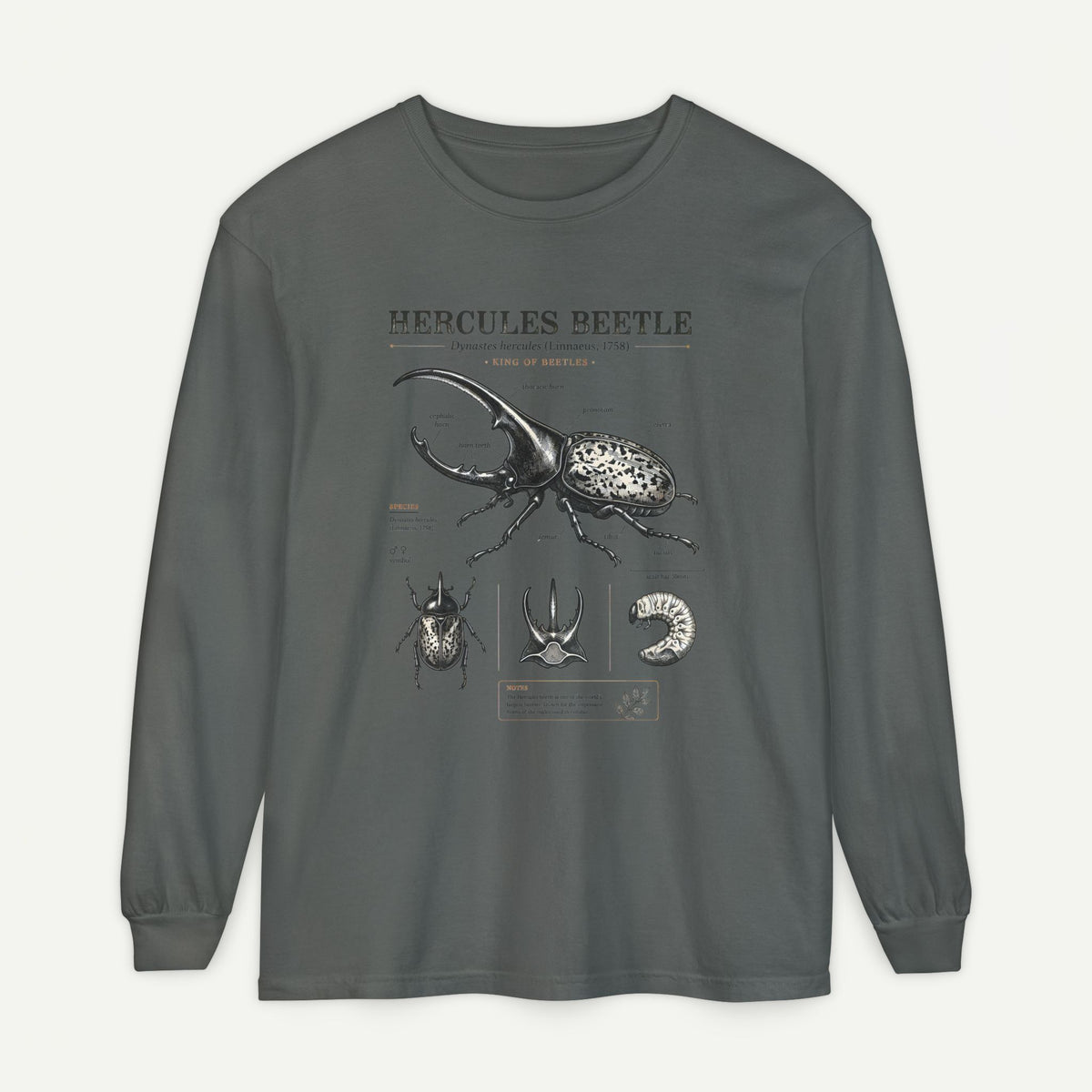 Hercules Beetle Anatomy Long Sleeve Tee