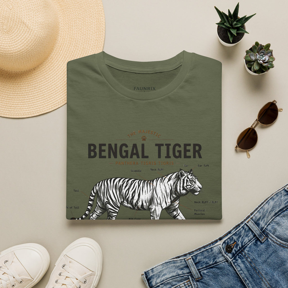 Bengal Tiger Vintage Anatomy T-Shirt
