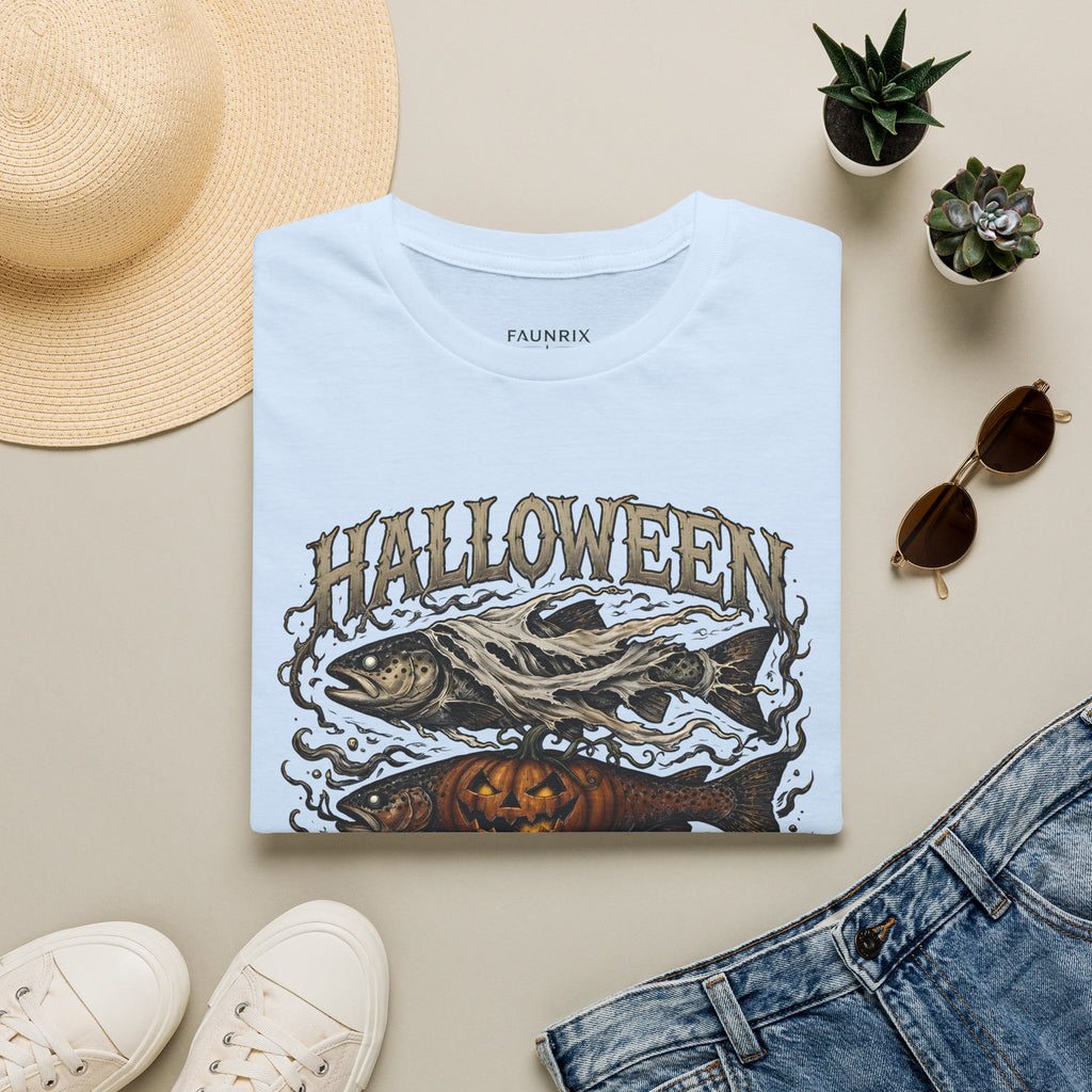 Halloween Fishing T-Shirt — Spooky Pumpkin Fish Graphic Tee