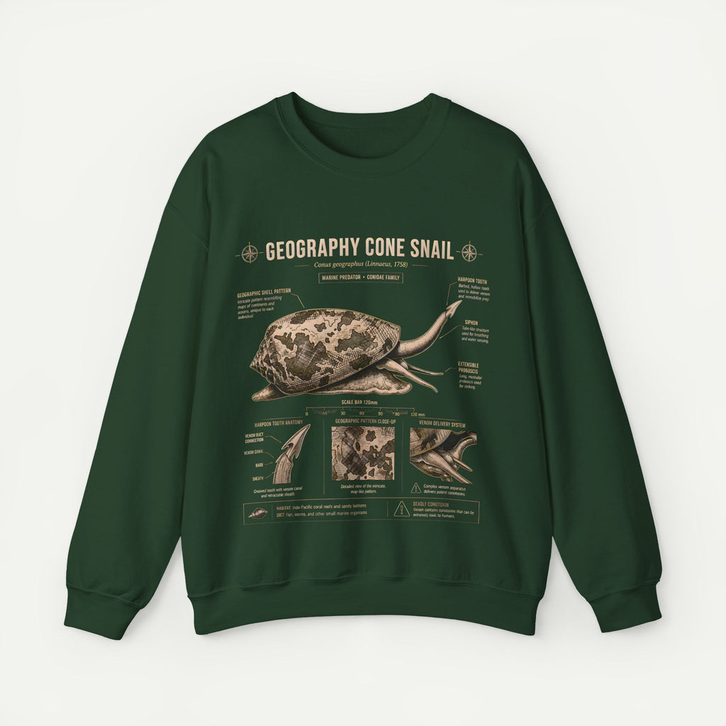 Geography Cone Snail Anatomy Sweatshirt