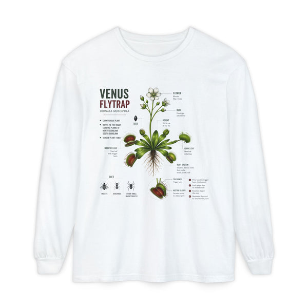 Venus Flytrap Anatomy Long Sleeve Tee — Botanical Science Shirt