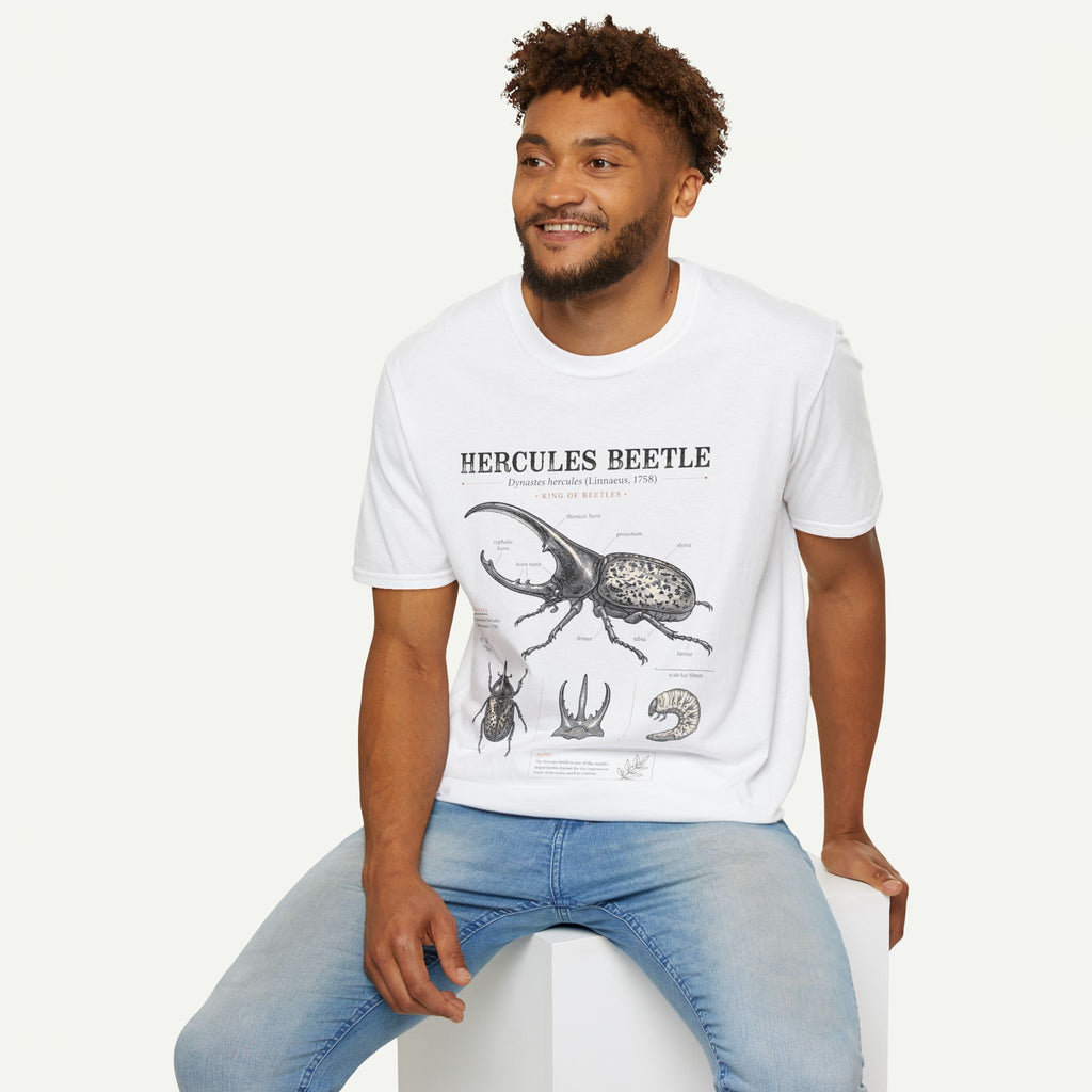 Hercules Beetle Anatomy T-Shirt — Vintage Entomology Graphic Tee