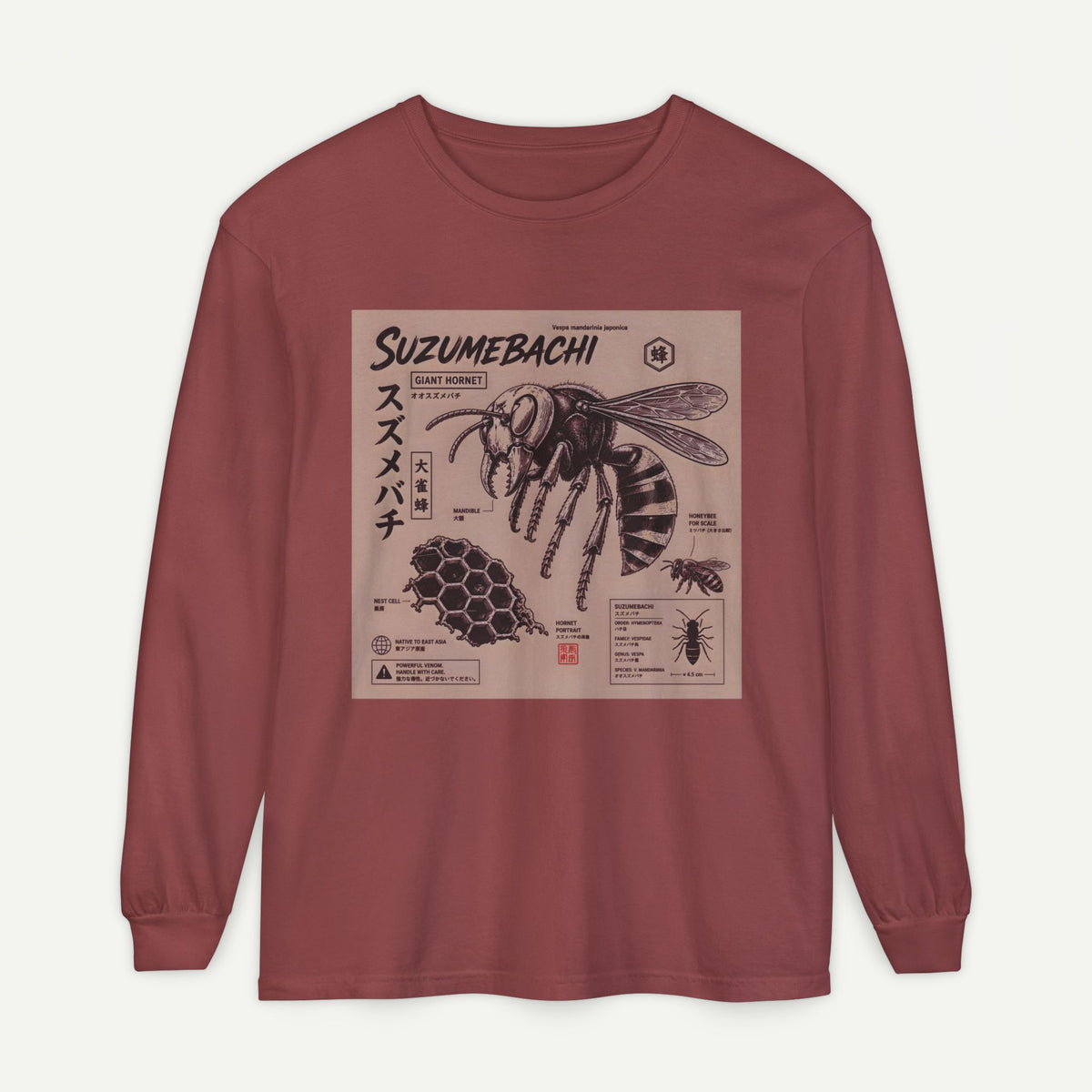 Suzumebachi Hornet Anatomy Long Sleeve Tee