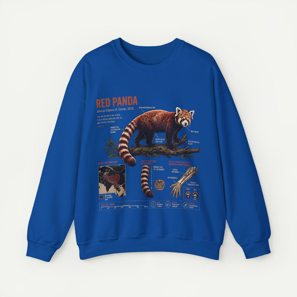 Red Panda Anatomy Sweatshirt — Vintage Wildlife Crewneck