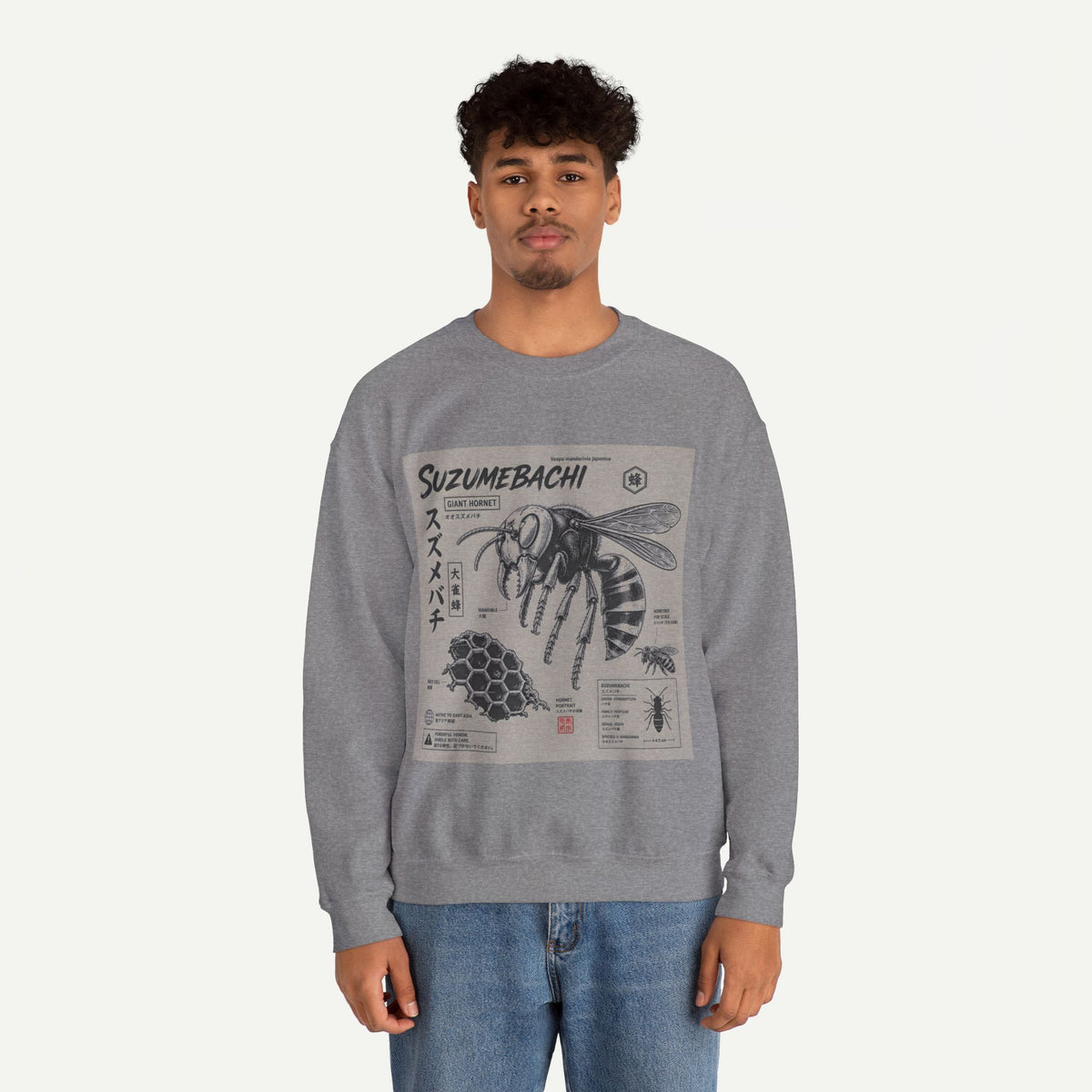 Suzumebachi Hornet Anatomy Crewneck Sweatshirt