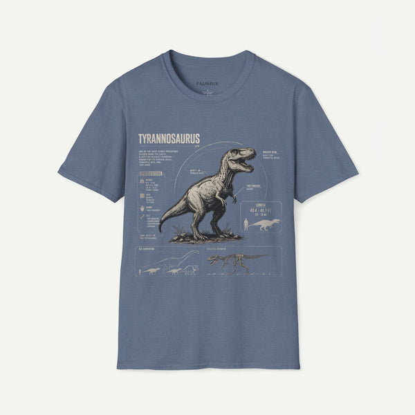 Tyrannosaurus Diagram Anatomy T-Shirt — Vintage Dino Graphic Tee