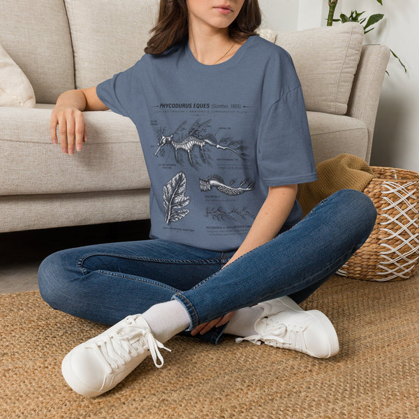 Sea Dragon Anatomy T-Shirt — Phycodurus Eques Botanical Illustration Tee