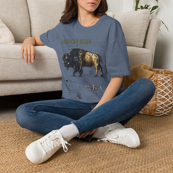 Vintage American Bison Anatomy T-Shirt