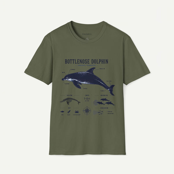 Bottlenose Dolphin Anatomy Tee – Illustrated Marine Life T-Shirt