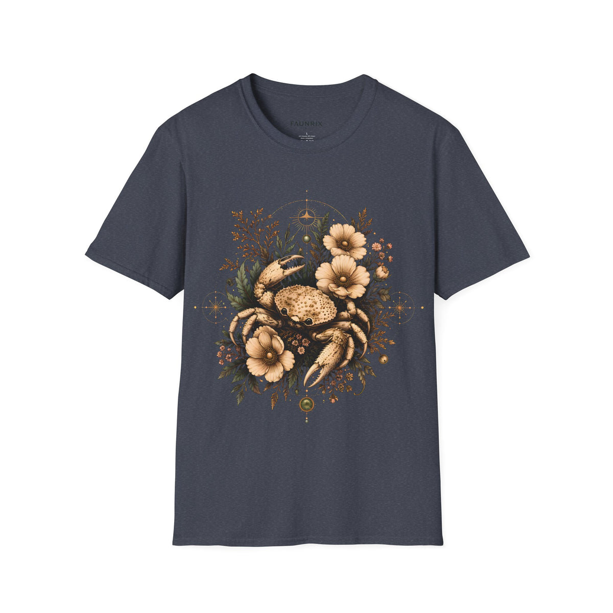Floral Crab Tee — Vintage Coastal Crab & Wildflower Graphic T-Shirt Main image