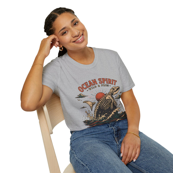 Ocean Spirit T-Shirt — Wild & Free Sea Turtle Graphic Tee