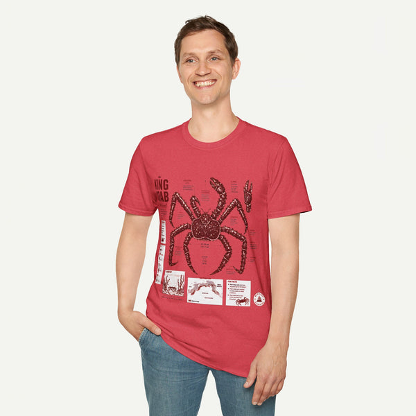 King Crab Anatomy T-Shirt — Vintage Seafood Diagram Tee