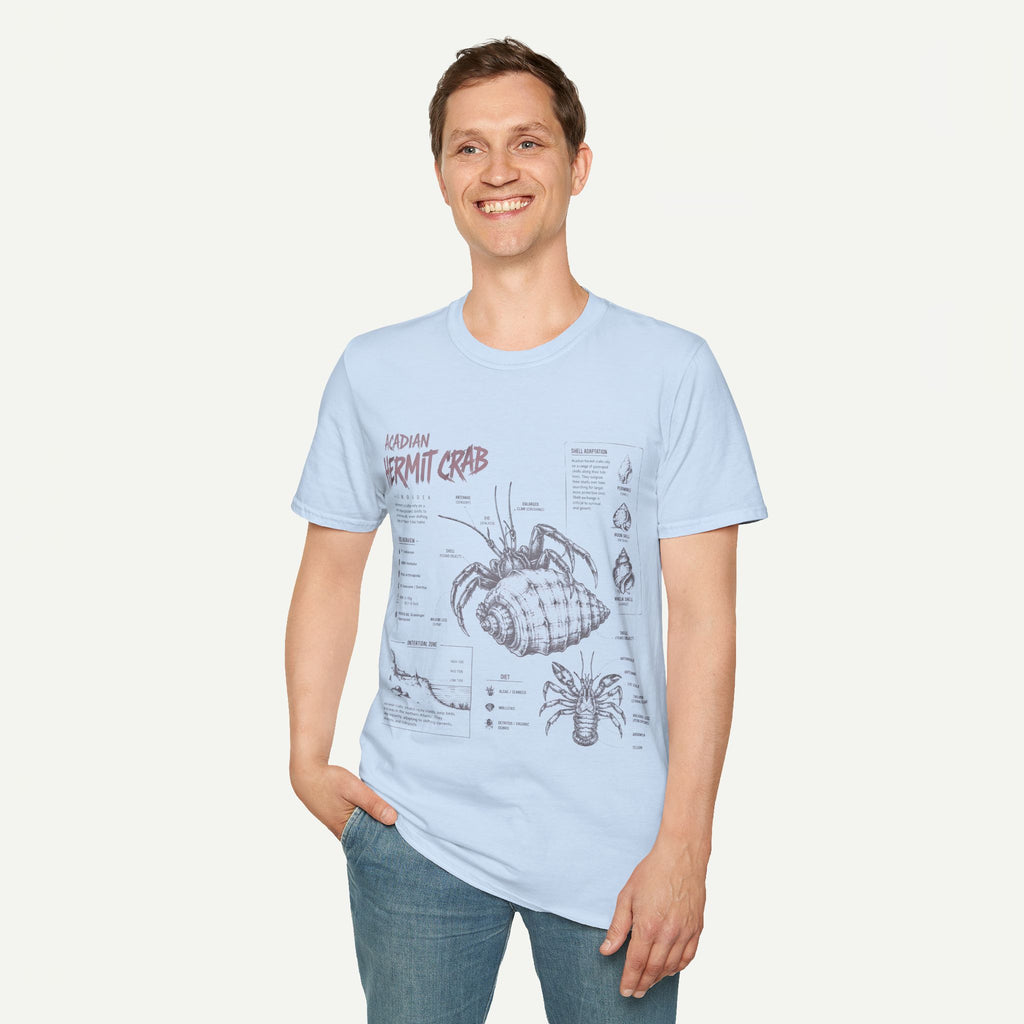 Hermit Crab Anatomy T-Shirt — Acadian Marine Illustration Tee