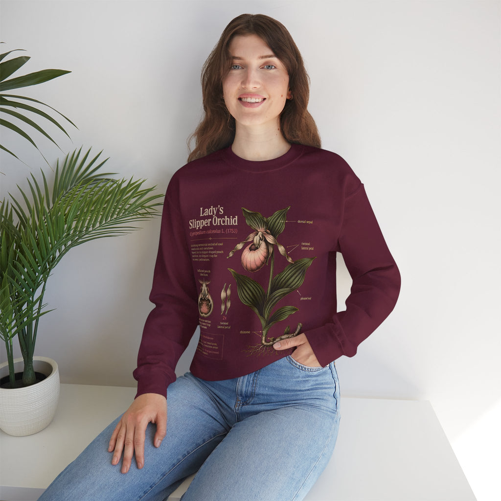 Lady's Slipper Orchid Botanical Sweatshirt