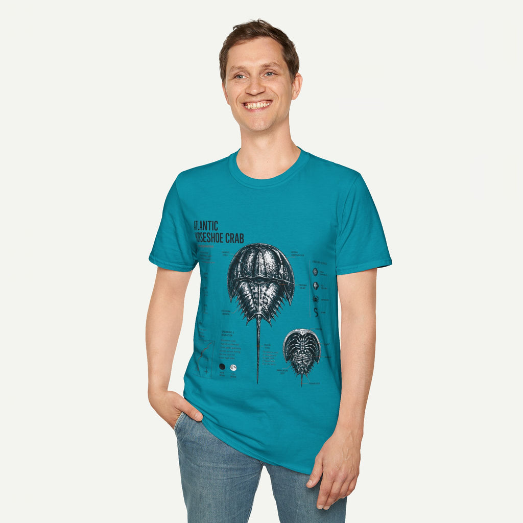 Horseshoe Crab Anatomy T-Shirt — Atlantic Horseshoe Crab Illustration