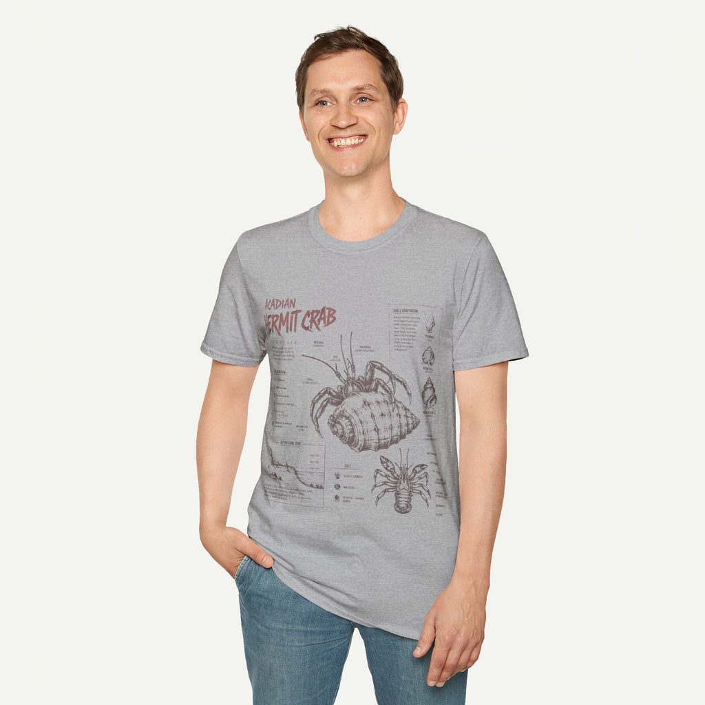 Hermit Crab Anatomy T-Shirt — Acadian Marine Illustration Tee