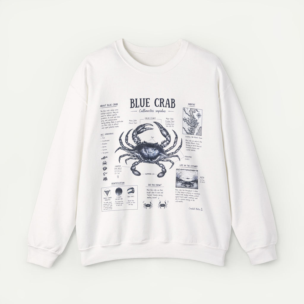 Blue Crab Anatomy Sweatshirt