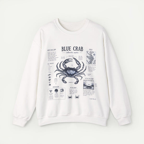 Blue Crab Anatomy Sweatshirt