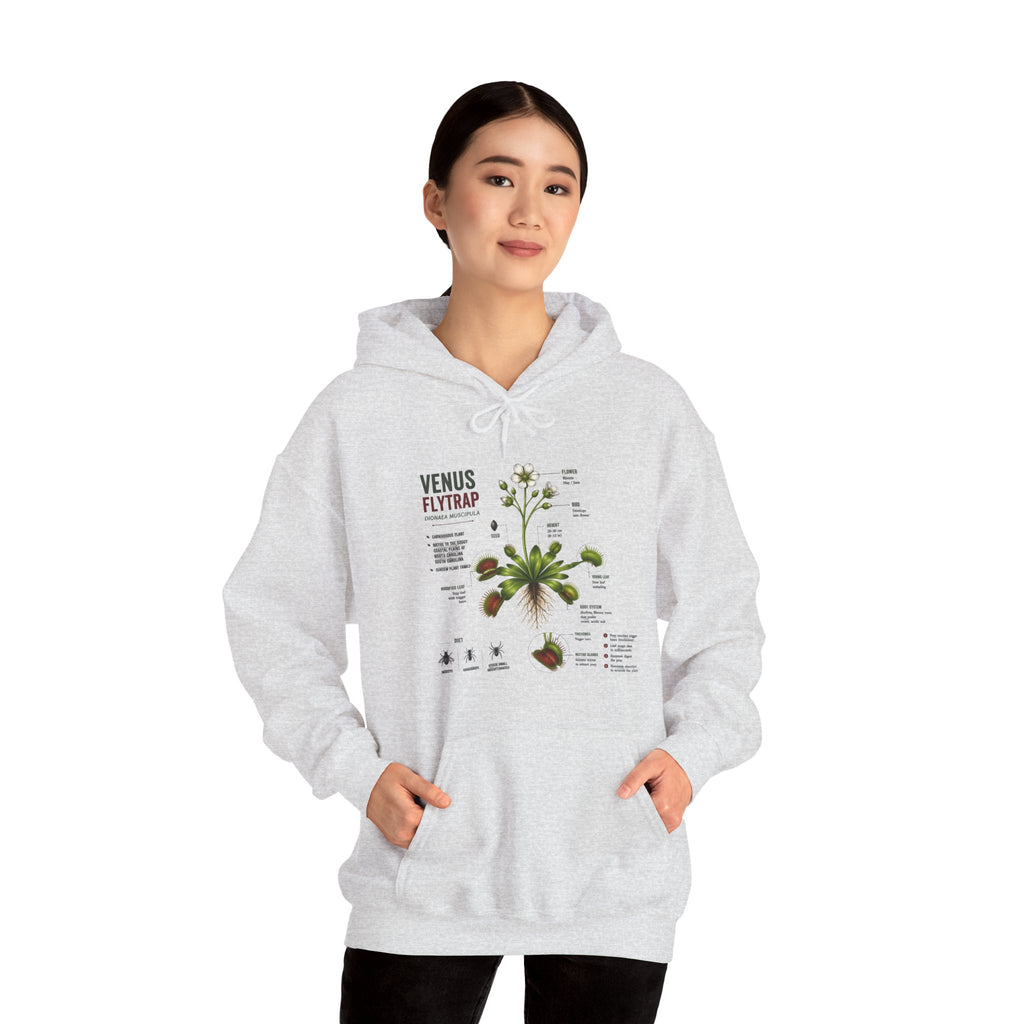 Venus Flytrap Botanical Hoodie – Illustrated Carnivorous Plant Guide