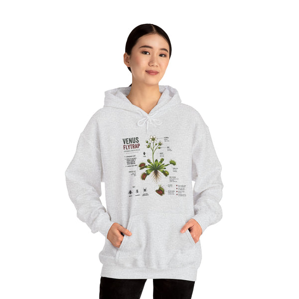 Venus Flytrap Botanical Hoodie – Illustrated Carnivorous Plant Guide