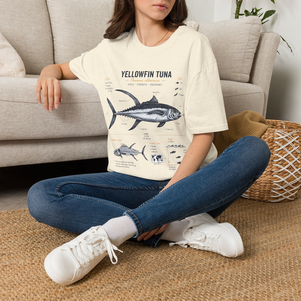 Yellowfin Tuna Anatomy T-Shirt — Vintage Fish ID Graphic Tee