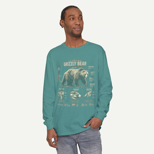 Grizzly Bear Anatomy Long Sleeve T‑Shirt