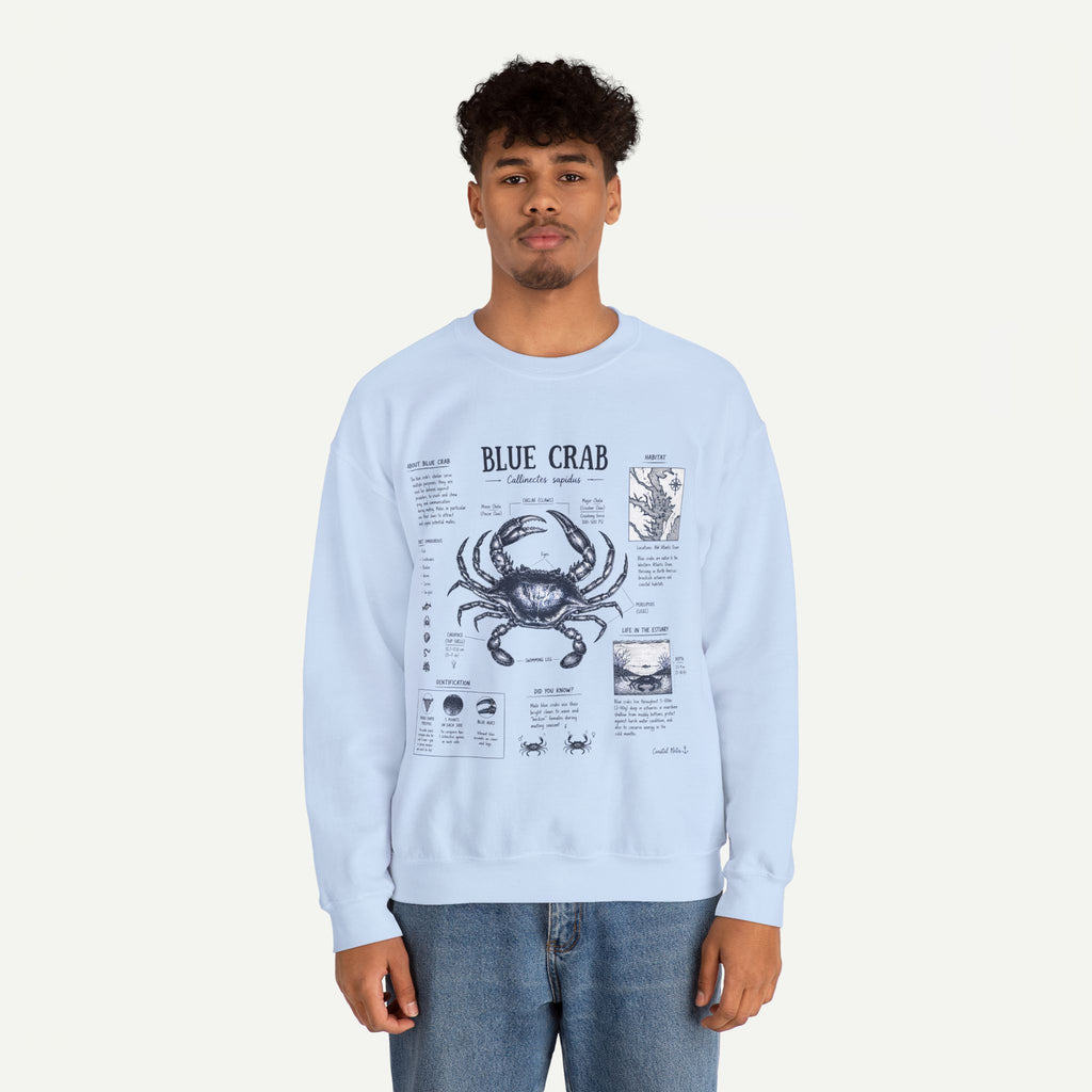 Blue Crab Anatomy Sweatshirt