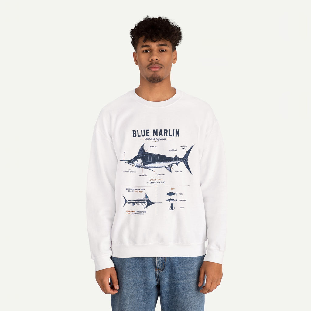 Blue Marlin Fish Anatomy Sweatshirt