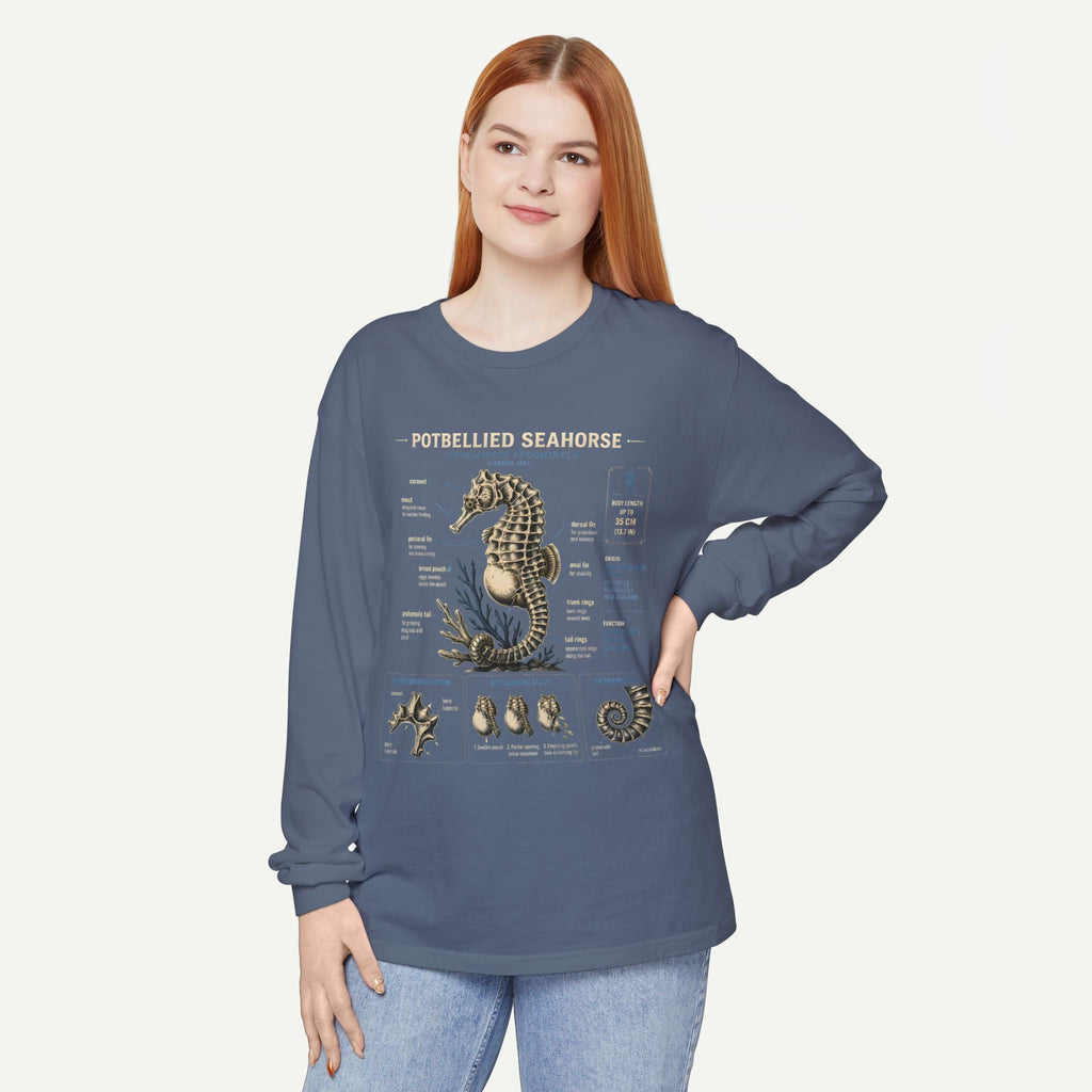 Seahorse Anatomy Long Sleeve Tee