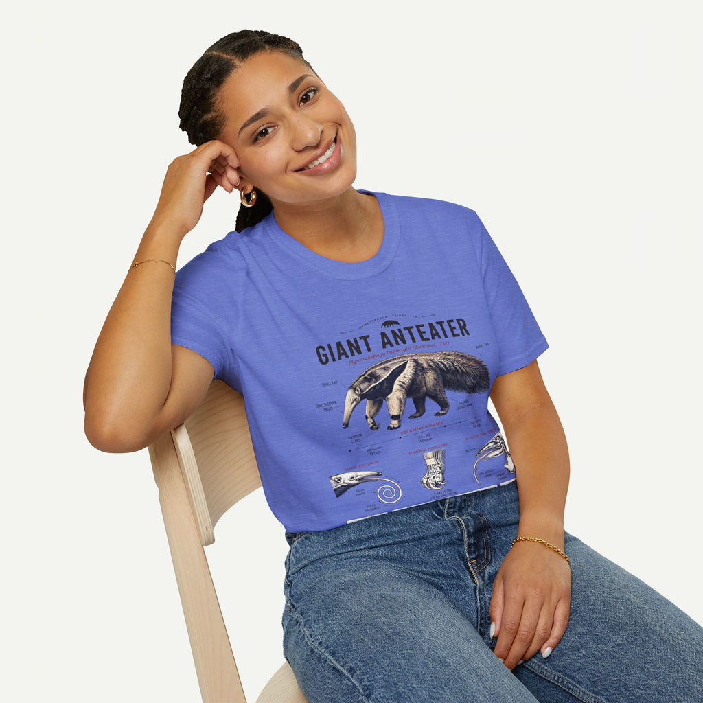 Giant Anteater Anatomy Tee — Vintage Natural History Animal Graphic T-Shirt