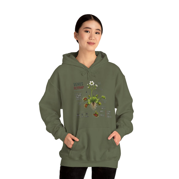 Venus Flytrap Botanical Hoodie – Illustrated Carnivorous Plant Guide