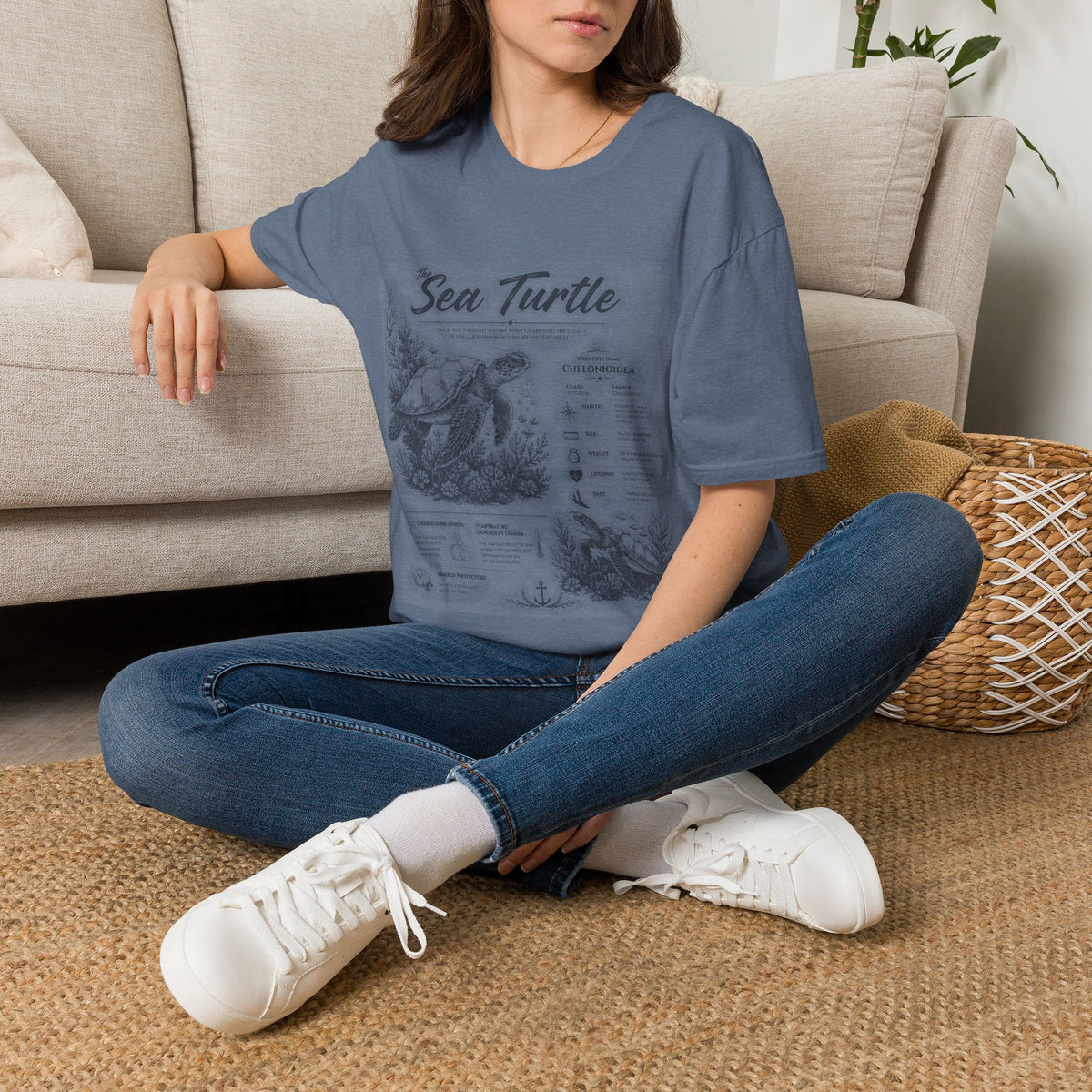 Sea Turtle Anatomy T-Shirt — Vintage Marine Illustration Tee